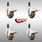 Service Caster 3.5 Inch 316SS High Temp Glass Filled Nylon 3/4 Inch Stem Caster Set Lck Brake SCC-SS316TTLEX20S3514-GFNSHT-34-4 - alternate 1